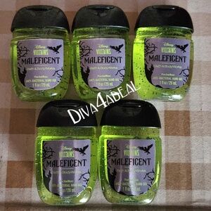 5X Bath & Body Works X Disney Villain MALEFICENT Anti Bacterial 1 fl oz Pocketba
